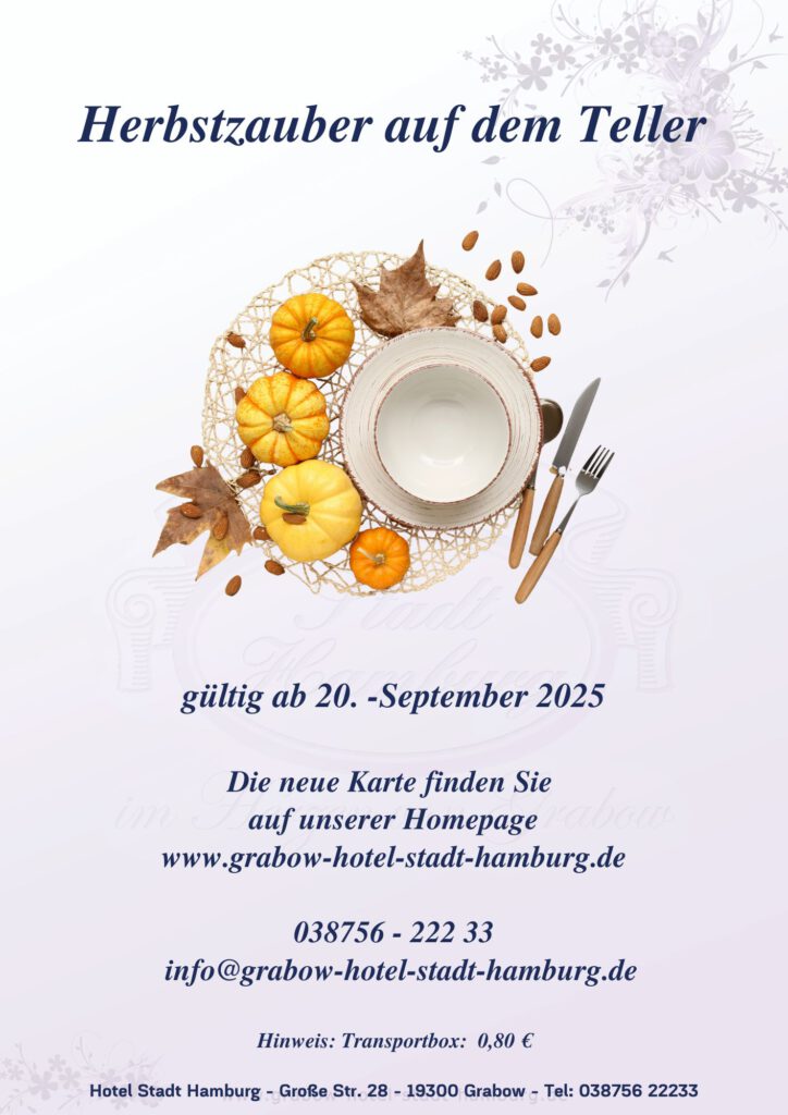 Speisekarte Herbst